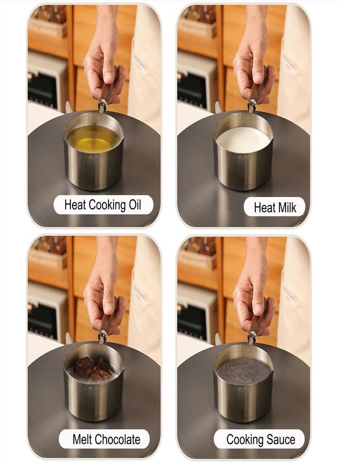Kloahmo Food grade Stainless Steel Mini Butter Warmer, Mini Milk/Coffee Warmer, 8.5 oz (250 ml) Milk Warmer, Small Baby Food Warmer with Dual Spouts, Chocolate Melting Pot - Image 3